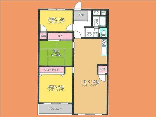 【間取り】 | 海老名コーポラスA棟