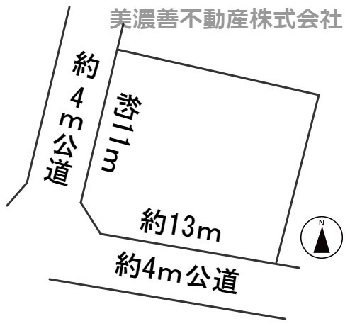 ５９４７９　岐阜市加野土地の区画図