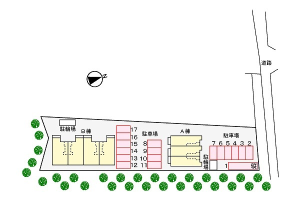 フランプレイス　Ｂの区画図