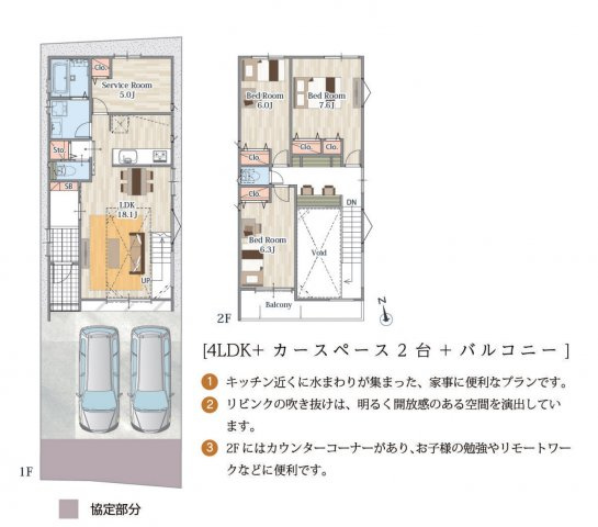 北区楠味鋺4丁目 全4棟　＜仲介手数料無料＞味鋺小・北中　新築一戸建て