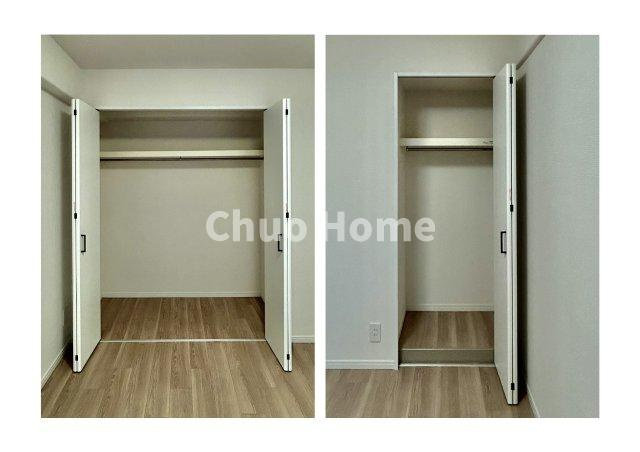 コスモ町屋の収納|居室にはクローゼットを完備し、自由度の高い家具の配置が叶うシンプルな空間です。お子様の成長と必要になる子供部屋を与えるにはぴったりの間取りですね。