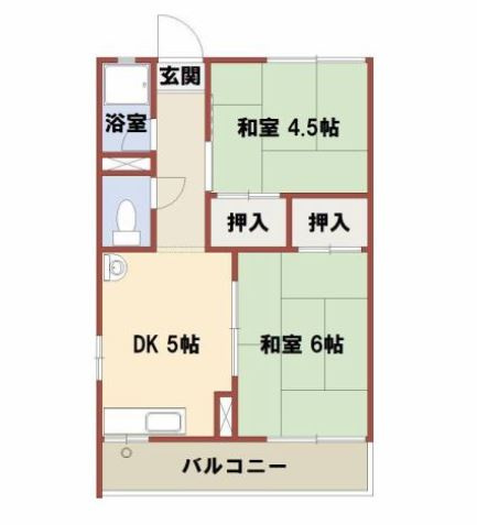 浜の宮駅前ハイツの間取り