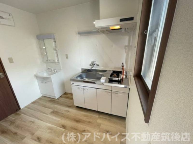 八女市吉田のアパートのキッチン