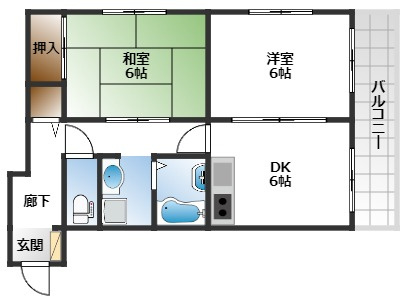 【間取り】 | エルベコート岡町