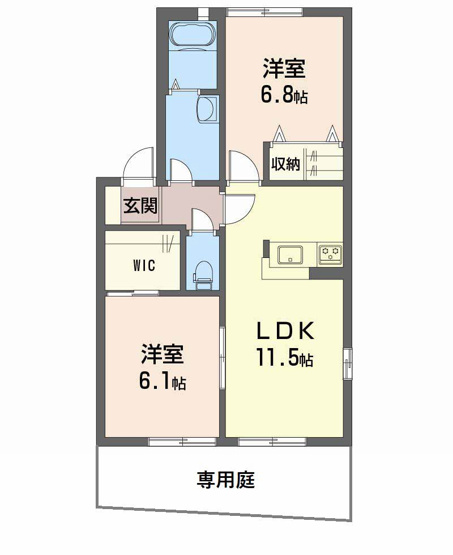 【間取り】 | エスベランサ Ｋ