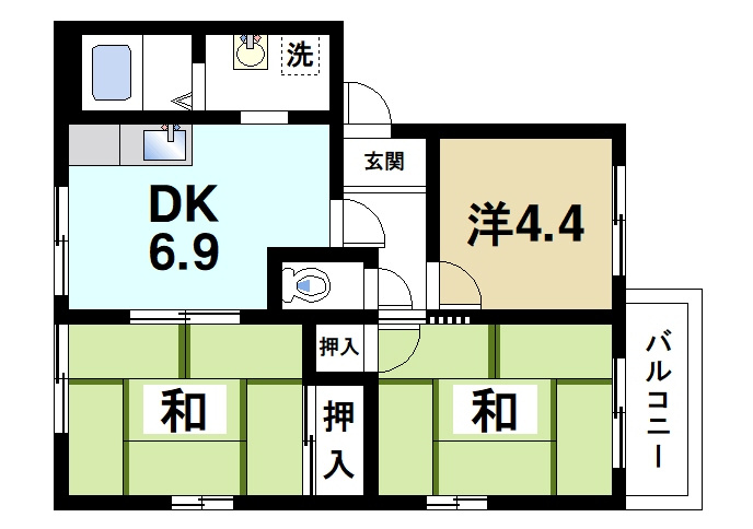 ファミールＡ・Ｂ（相楽台）の間取り