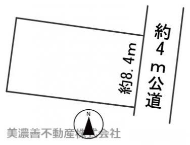 ５８８８６　岐阜市長良子正賀土地　　の区画図