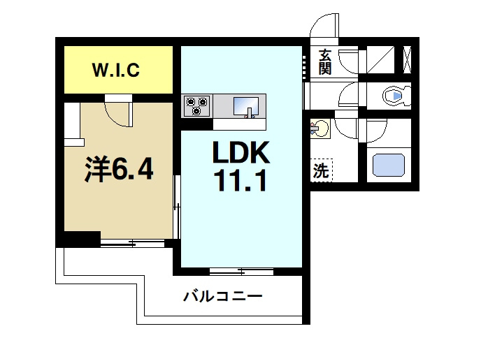 シャーメゾンＦＵＪＩＭＯＴＯⅡの間取り