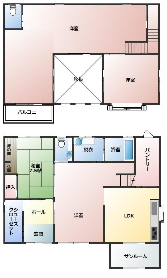 都城市都島町の中古一戸建の間取り