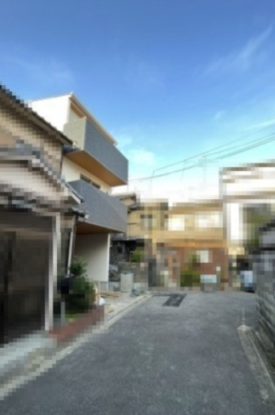 伏見区深草※新築一戸建※の前面道路含む現地写真