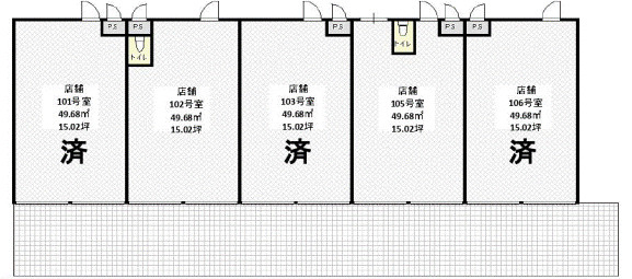 堺市南区原山台　貸店舗　物件番号：206343の間取り