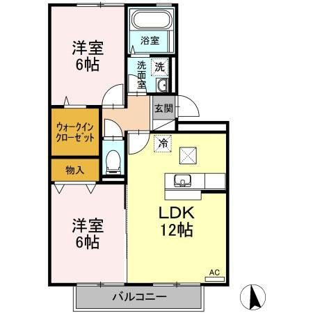 【間取り】 | ジュネス針田　B棟