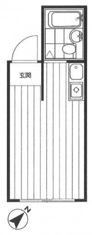 ベルシティ根津の間取り|1R