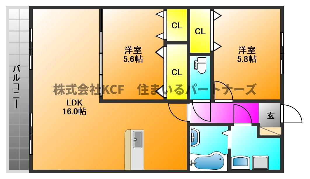 ルネス荒木一番館の間取り