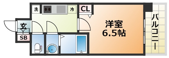 ArtizA王子公園D.C.の間取り