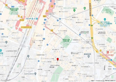 豊島区南池袋２丁目の事務所の地図