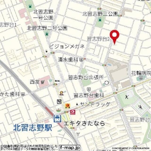 フロンティアⅠＢ棟の地図