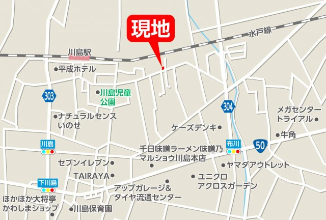 筑西市小川新築戸建て5LDKの地図