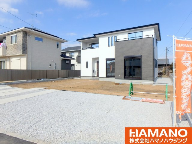 筑西市小川新築戸建て5LDKの外観|外はこのようになっています