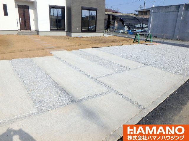 筑西市小川新築戸建て5LDKの駐車場