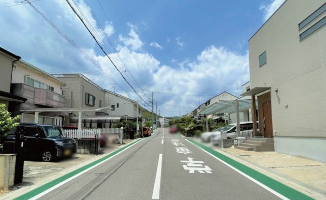 【売土地】乙訓郡大山崎町円明寺西法寺（建築条件なし）の周辺|前面道路7メートル超えでスッキリ