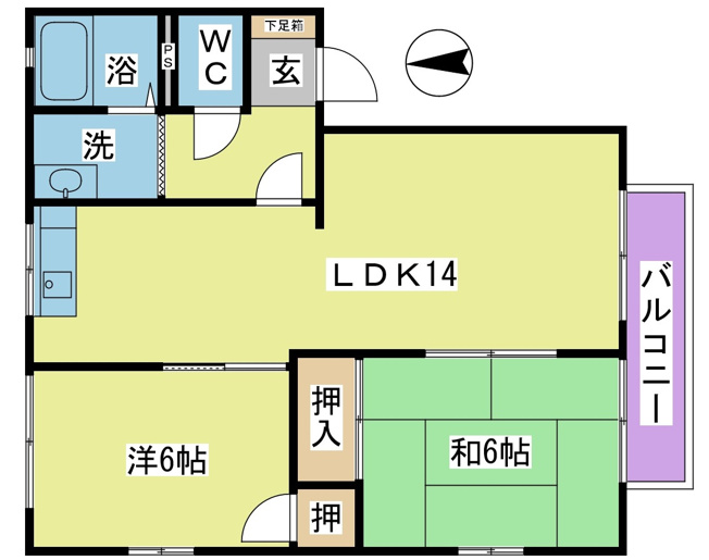 【間取り】 | フレグランス石井A棟 | ☆図面・設備・方位等、現況が違う場合は、現況を優先とします。☆