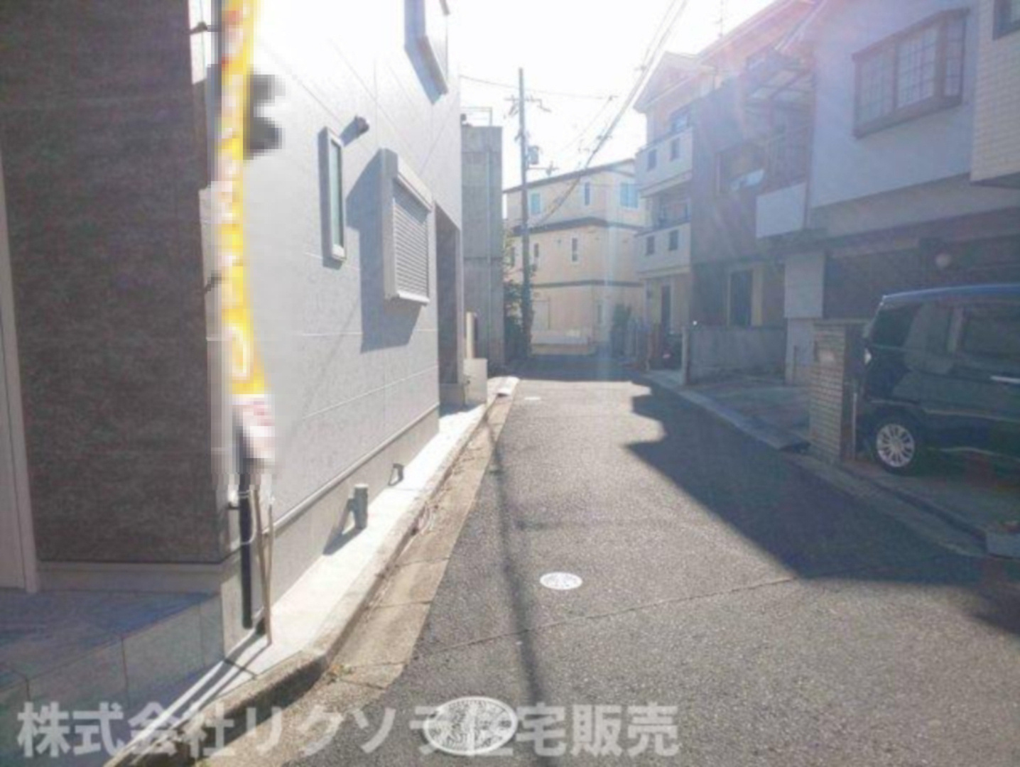 甲斐田新町　未入居一戸建ての前面道路含む現地写真|前道　幅員　4.0