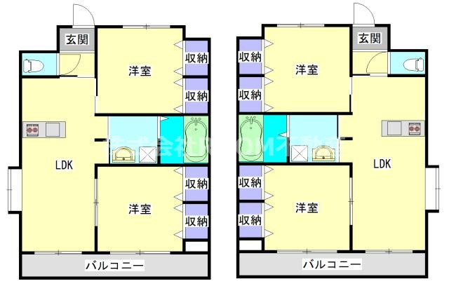 スカイコート年見の間取り