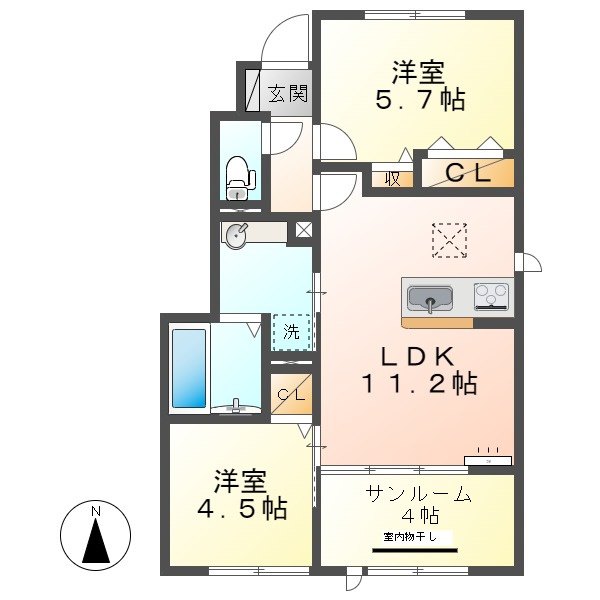 KadoyakanAの間取り