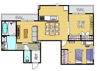 【間取り】 | シャノーブル本山中町