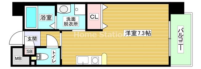 【間取り】 | ライジングコート姫島駅前