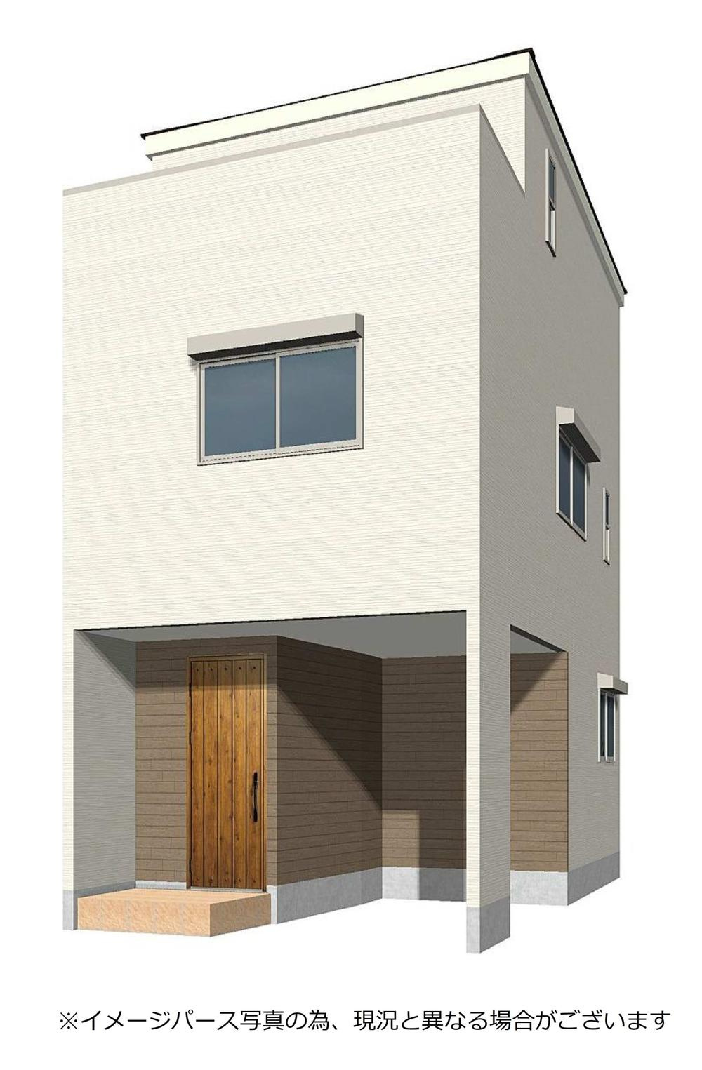 【横浜市保土ケ谷区霞台21-1新築戸建てＢ棟】★仲介手数料無料★（岩崎小学校・岩崎中学校）の外観パース|JR横須賀線「保土ヶ谷」駅まで徒歩約12分です。