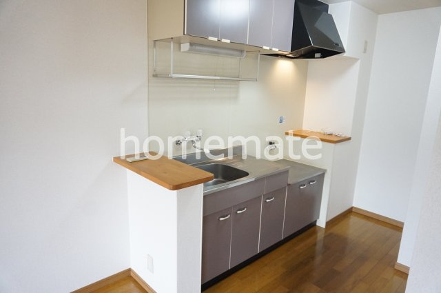 熊本市北区弓削６丁目のアパートのキッチン