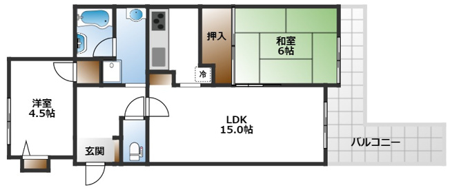 【間取り】 | リブレ待兼山
