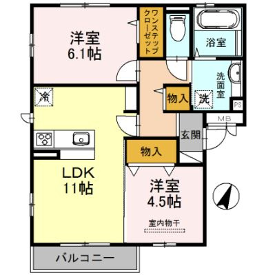 【間取り】 | パレス上野芝