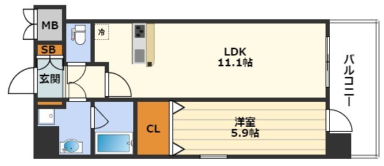 スプランディッド梅田北の間取り