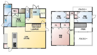 【間取り】 | 垂井町・築6年・一条工務店施工の戸建て・全館床暖房、オール電化、太陽光10kw | ★築6年★一条工務店施工★垂井駅まで徒歩13分★