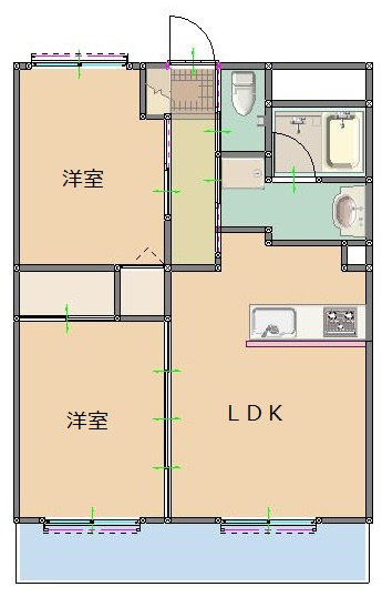 パールグランデの間取り|※反転の場合がございます。