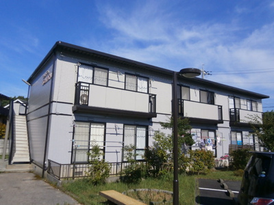 【外観】 | サンガーデンＫＯＢＡＹＡＳＨＩ　Ｂ棟 | 軽量鉄骨造２階建て、全６戸。