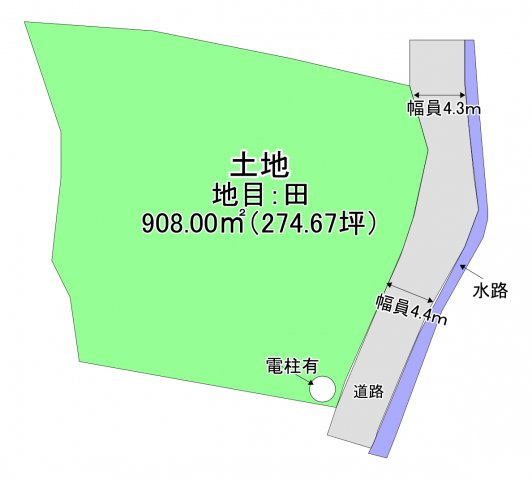 売地)八女市大籠の区画図