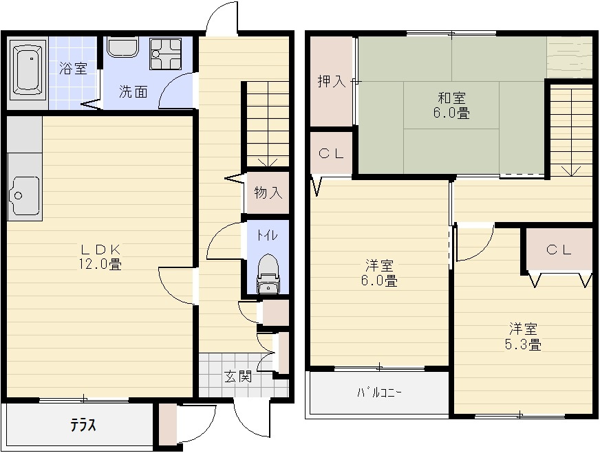 ツインコートいたくらの間取り