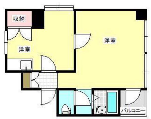 ユーズビルの間取り|1LDKの間取りです