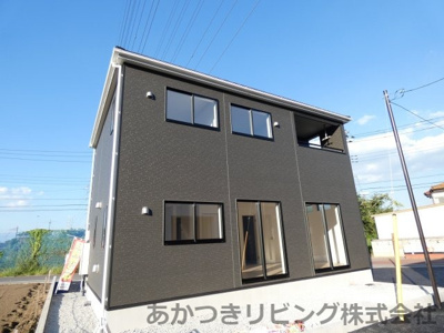 【外観】 | Cradle garden 小山市乙女第7 | ◆小山市立乙女小学校1.8ｋｍ小山市立乙女中学校1.8ｋｍ◆閑静な立地に新築が完成いたしました◆設計性能評価＆建設性能評価W取得◆JR間々田駅徒歩11分で通勤や通学にも便利な立地となっております