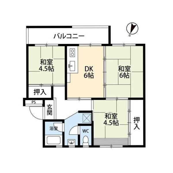 公団狭山住宅23号棟の間取り