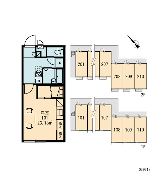 レオパレスエスポアールの区画図|画像3