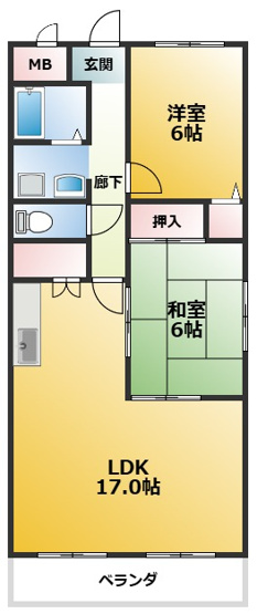 【間取り】 | サンハイツ寝屋川