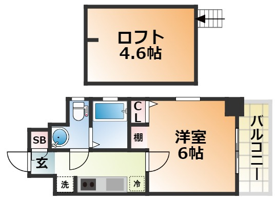 エステムコート神戸・県庁前Ⅳグランディオの間取り