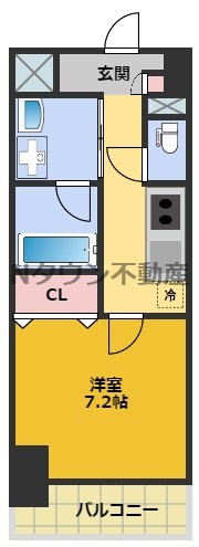 【間取り】 | ボーデュキャナル幅下 | 間取りです