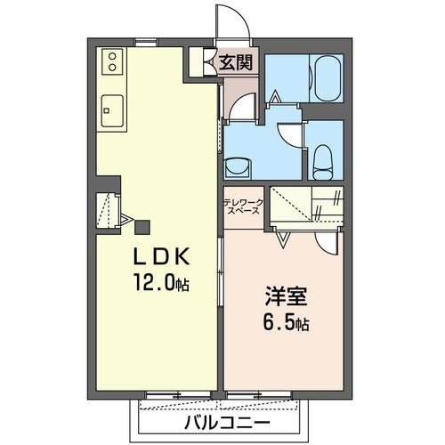 プチロッシュの間取り|インターネットは導入済みWi-Fi無料、入居後すぐに使えます♪