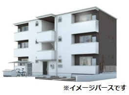 倉敷市老松町４丁目のアパートの外観|イメージパース